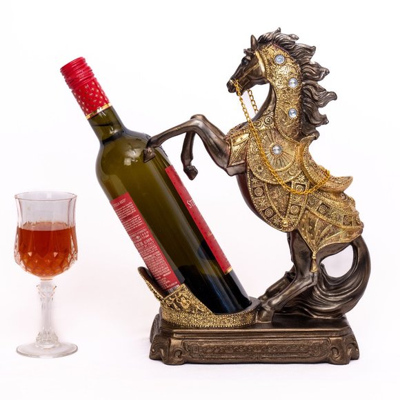 Horse Wine Bottle Holder Countertop Bar Decor Tabletop Wine Rack Display Stand - Picture 7 of 7